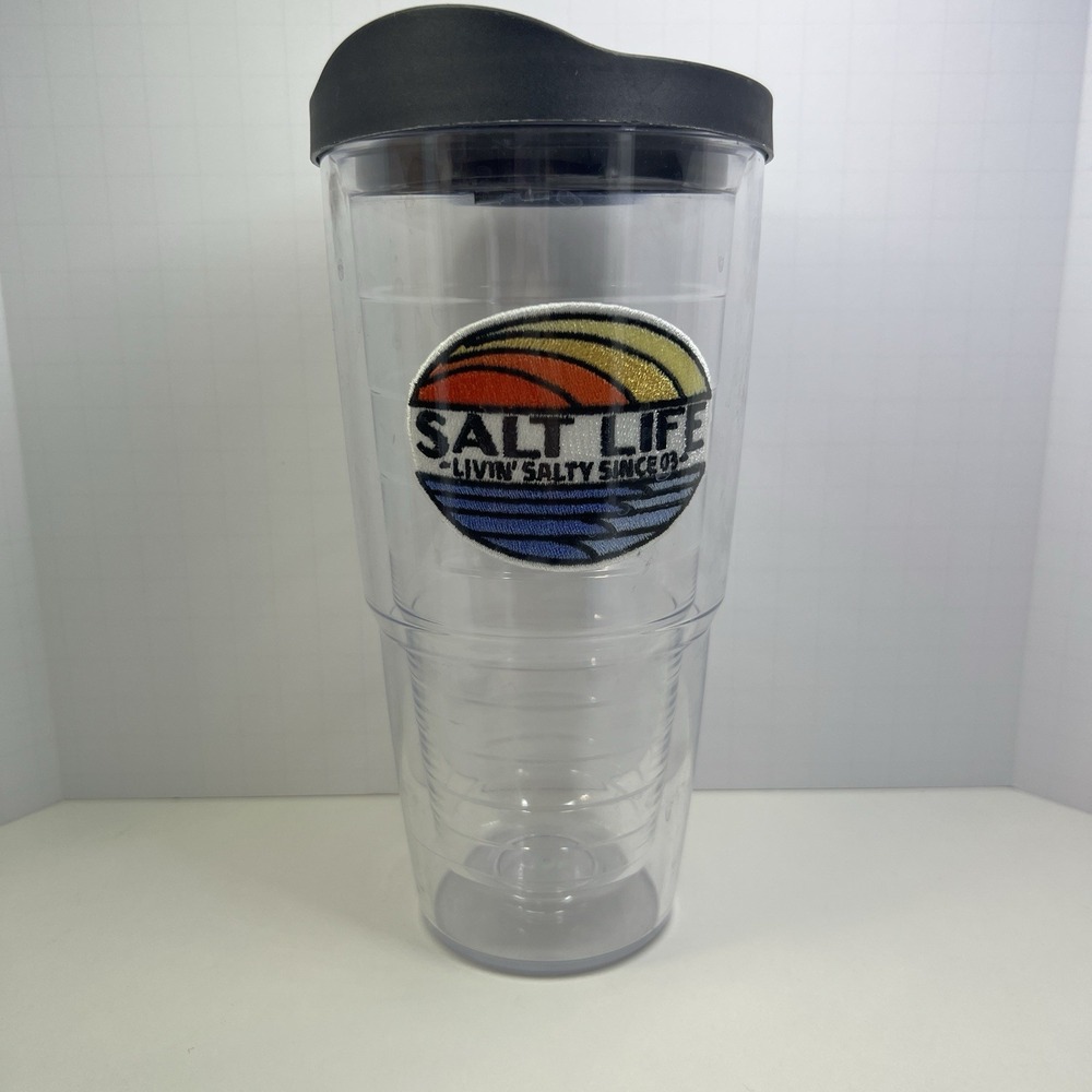 Tervis‎ Salt Life Tumbler Clear Double Wall Insulated w Black Lid